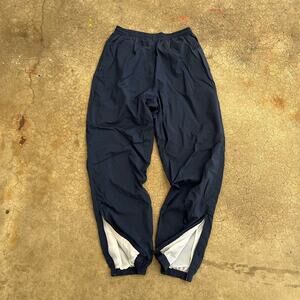 Vintage Reebok Navy‎ Blue Nylon Athletic Pants Sporty Swishy Pants y2k 2000s